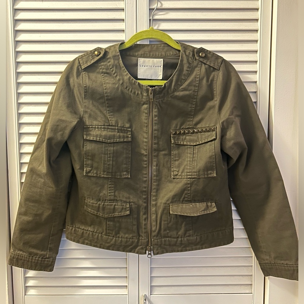 Lowrys Farm Green Crop Jacket - S